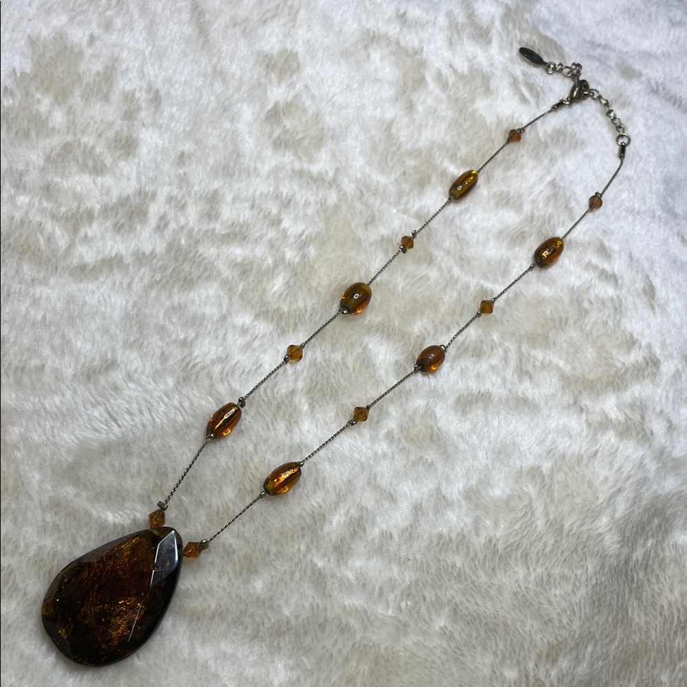 CH Elegant Brown Beaded Necklace